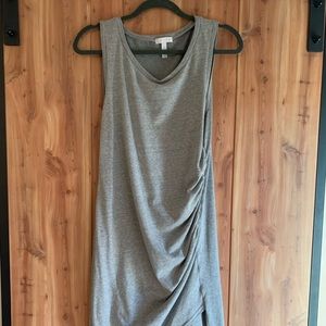 LEITH shirred tank dress. Size L. Grey.